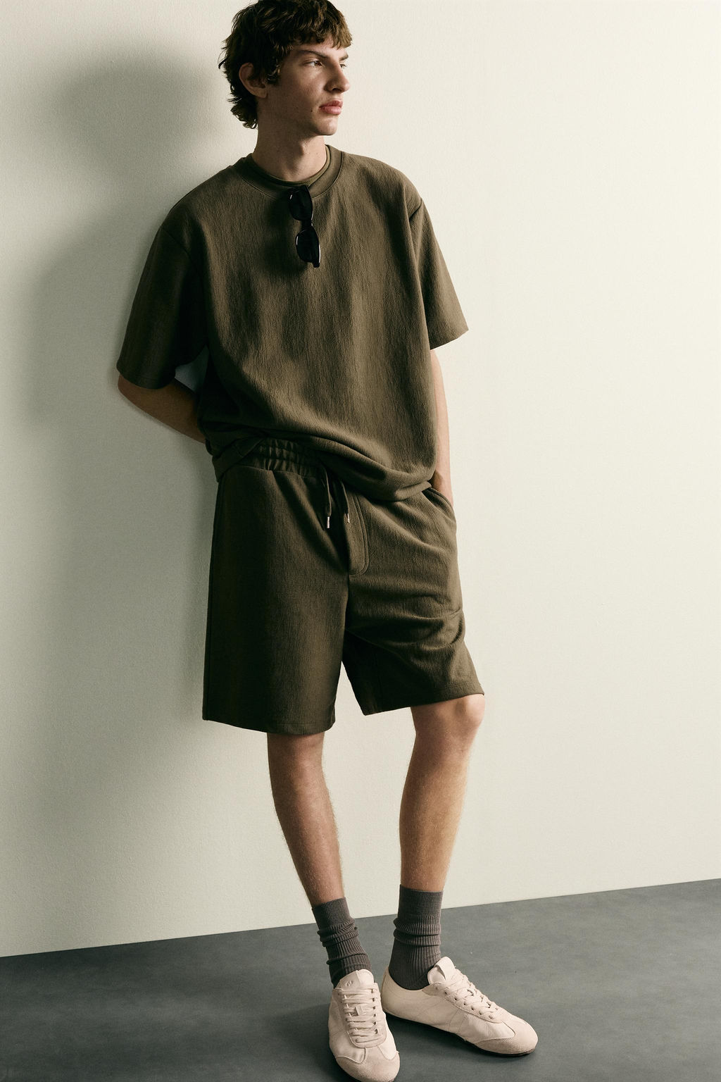 BERMUDA JOGGER ESTRUCTURA / Khaki - Zara фото 5