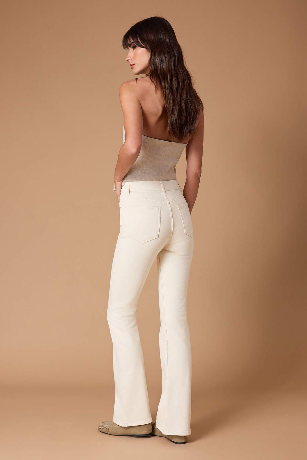TRENDYOLMILLA Koyu Mavi Yuksek Bel Flare Jeans TWOSS25JE00101  фото 21