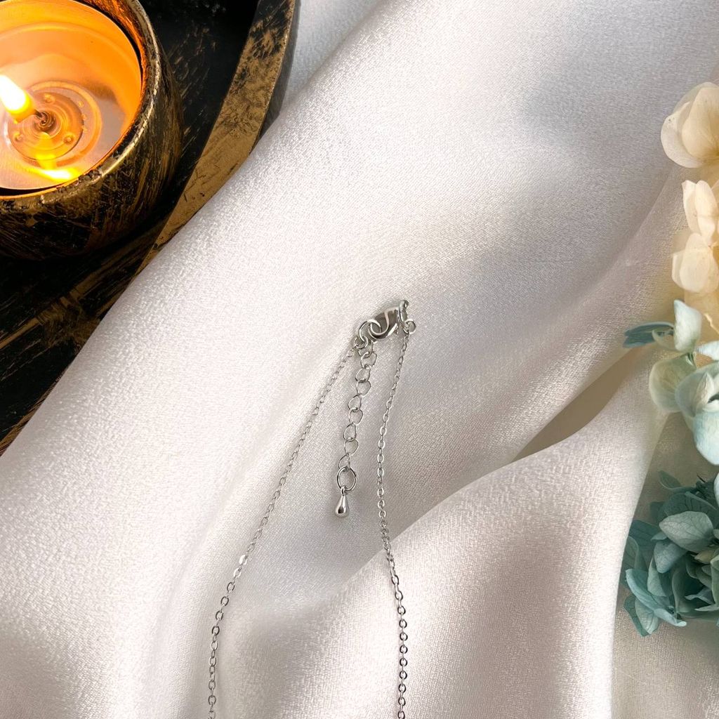 Кулон на цепочке из Аквамарина 37 см +