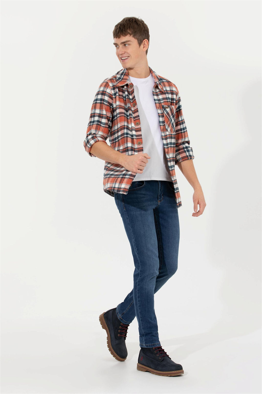 Мужская красная джинсовая рубашка Lumberjack Неожиданная скидка в корзине - U.s. polo assn фото 4