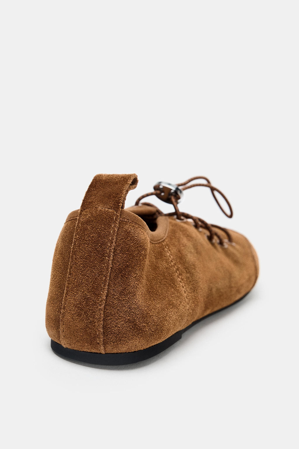 SPORTY SPLIT SUEDE FLAT SHOES - Zara фото 5
