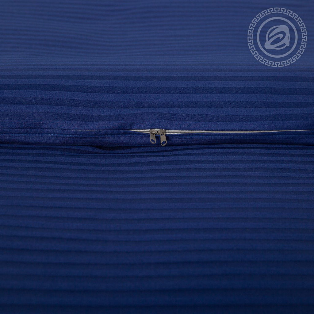 Постельное белье Индиго (полоса) (страйп-сатин) 1,5 сп./Пододеяльник: 1 шт. - 215*145; Простыня: 1 шт. - 215*150; Наволочка: 2 шт. - 70*70; Страйп - сатин - Артпостель фото 5