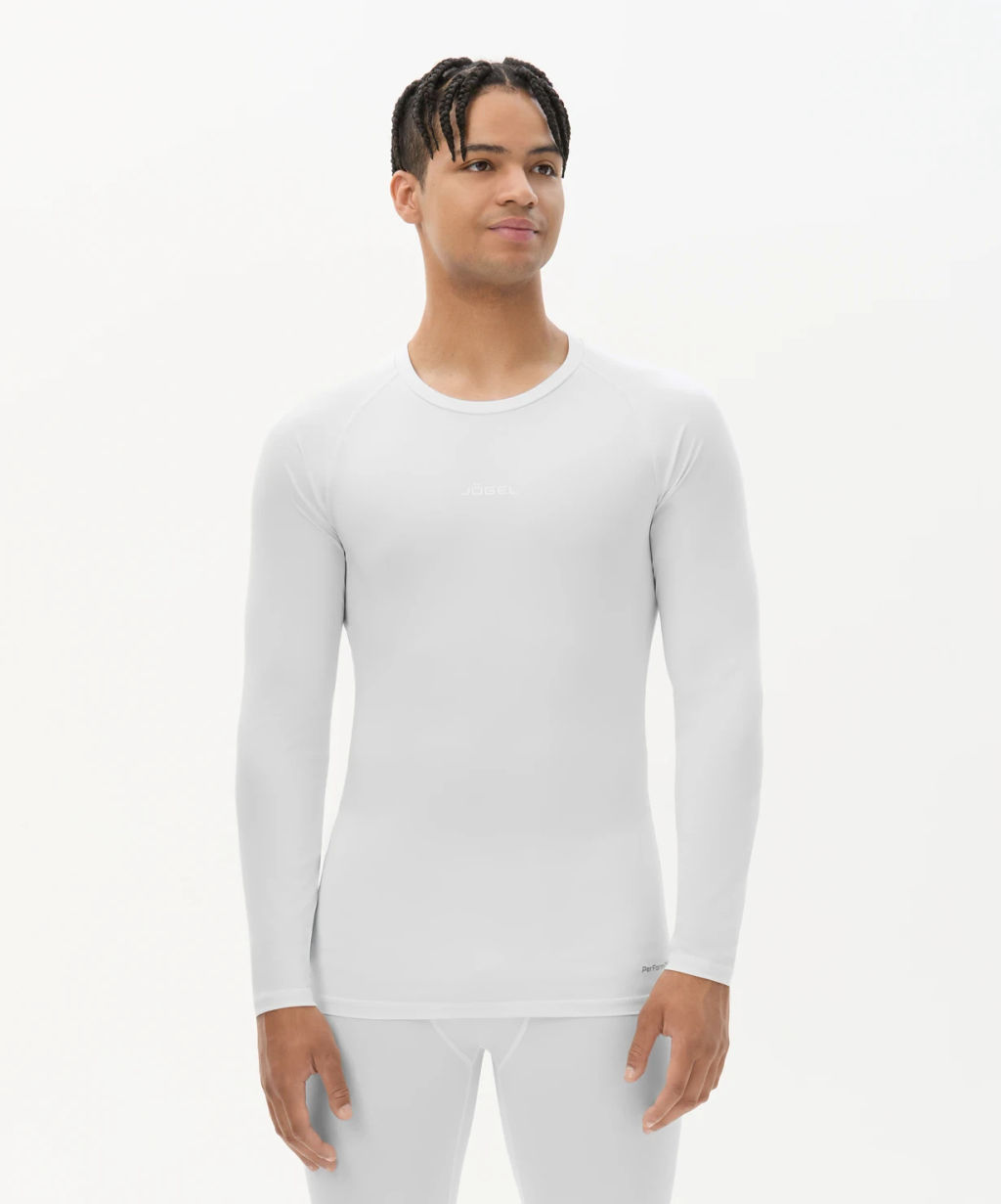 Футболка компрессионная с длинным рукавом JOGEL PerFormDRY Baselayer LS Tee, белый фото 7