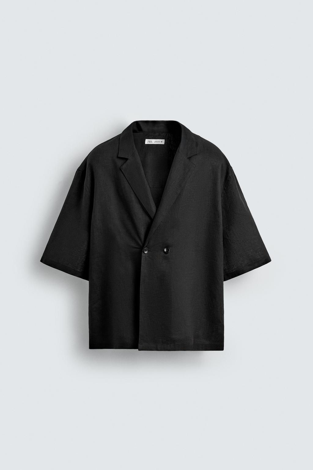 100% LINEN KIMONO SHIRT - Zara фото 9