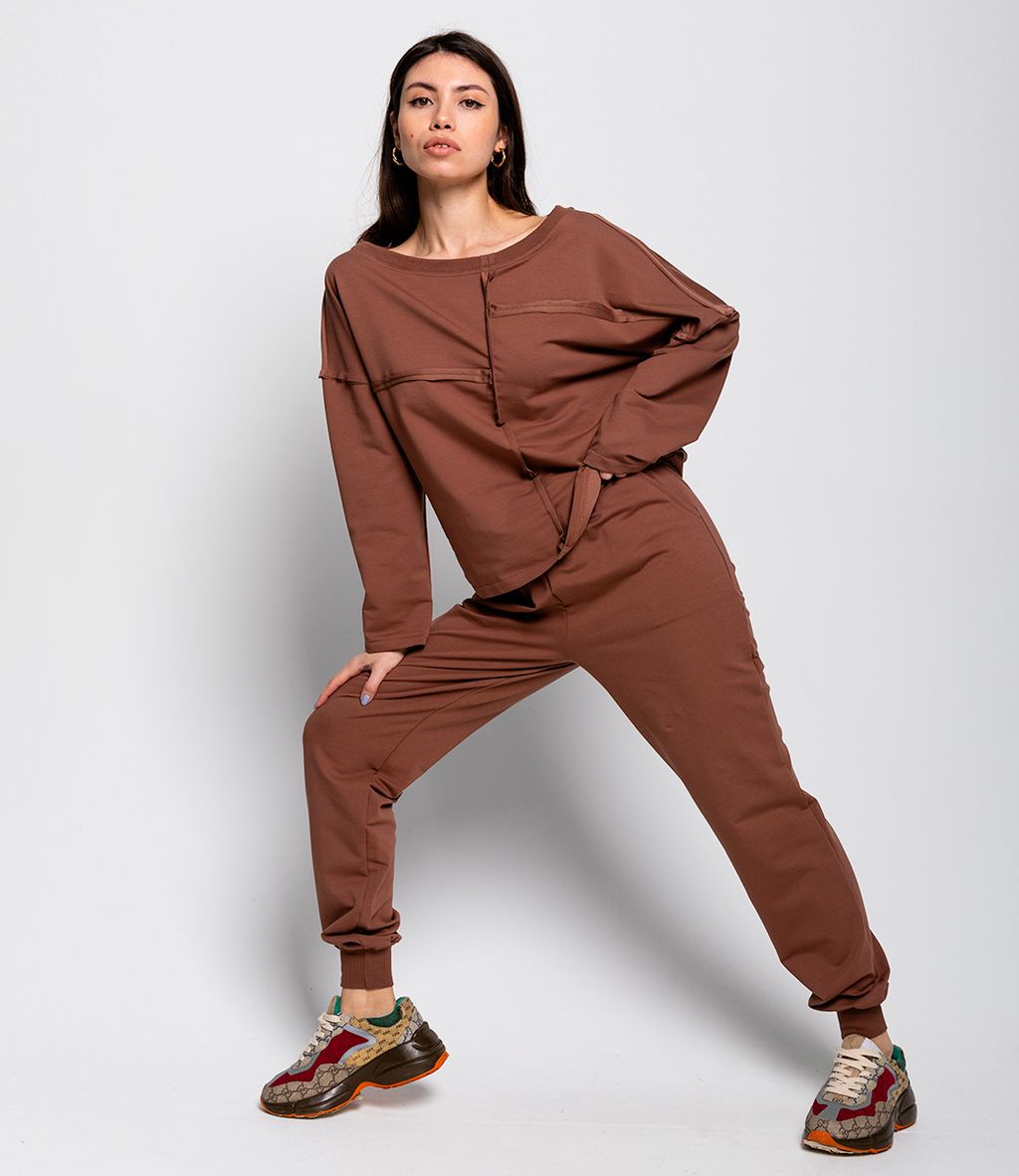 Спортивный костюм #БШ1745, шоколад