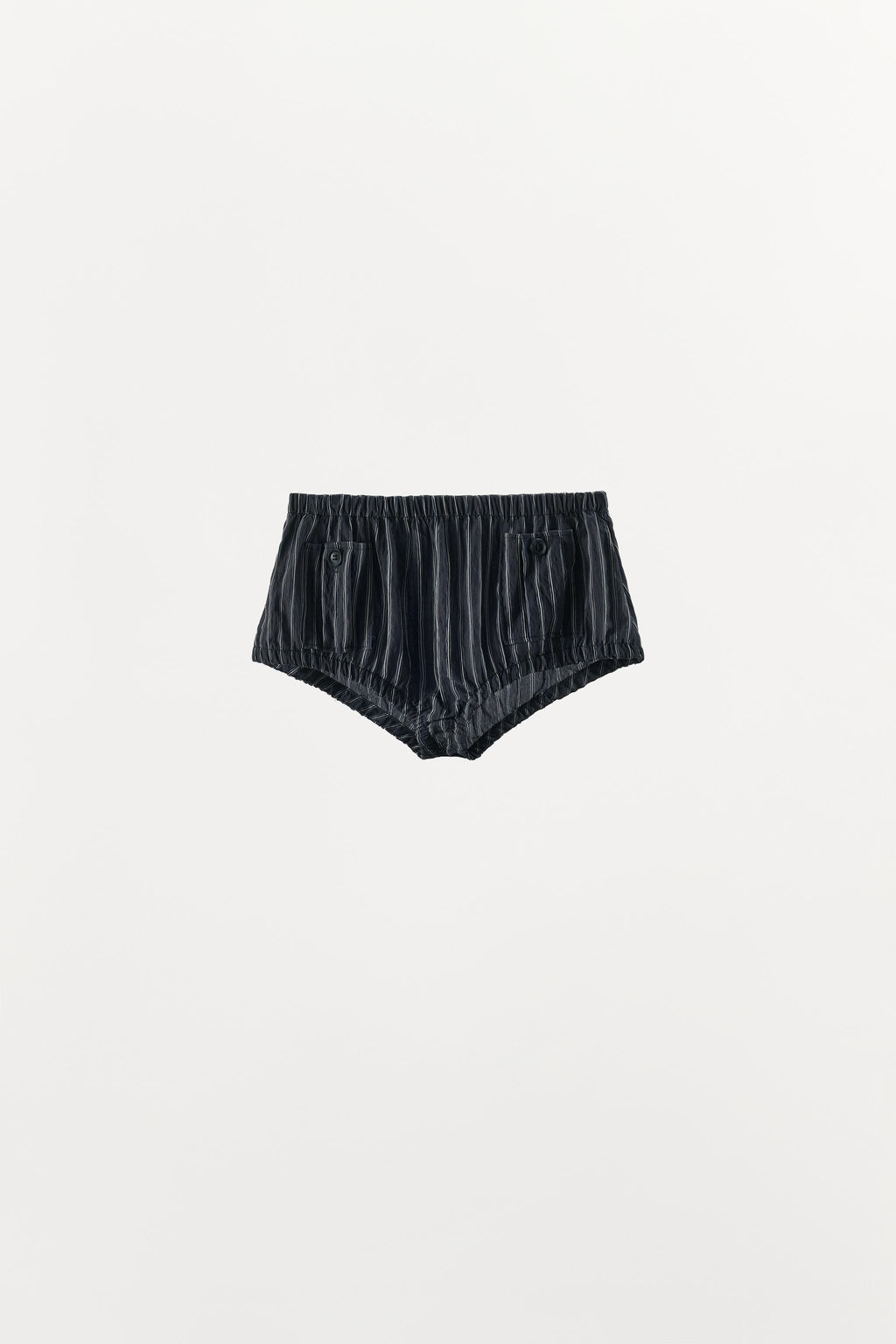 MINI SHORTS RAYAS BOLSILLOS / Marino / Blanco - Zara фото 4