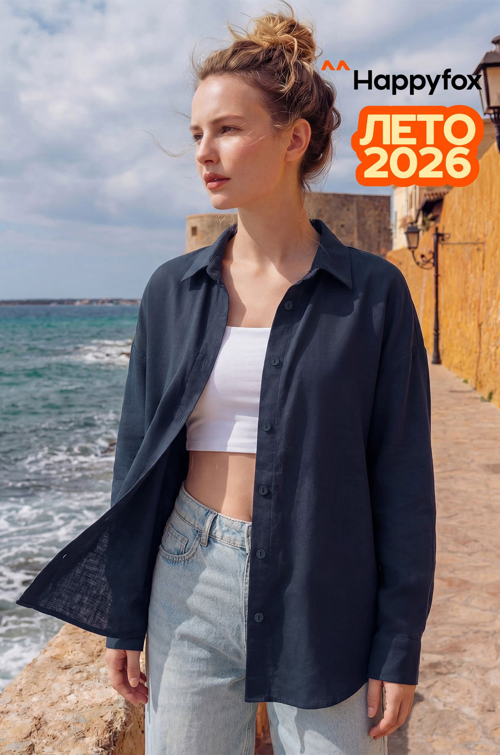 Женская льняная рубашка Happyfox - Happy fox фото 13