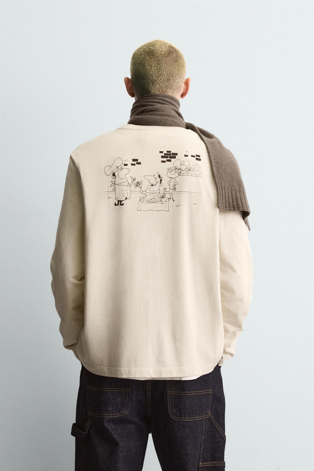 PIZZERIA LA MONTECARLO PRINT T-SHIRT - Zara фото 11