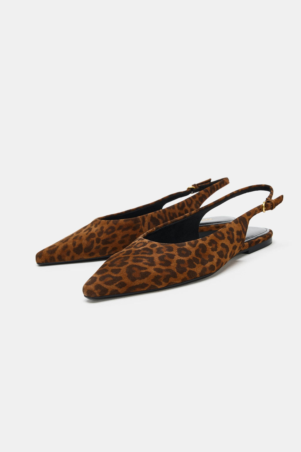 ANIMAL PRINT LEATHER SLINGBACK SHOES - Zara фото 4
