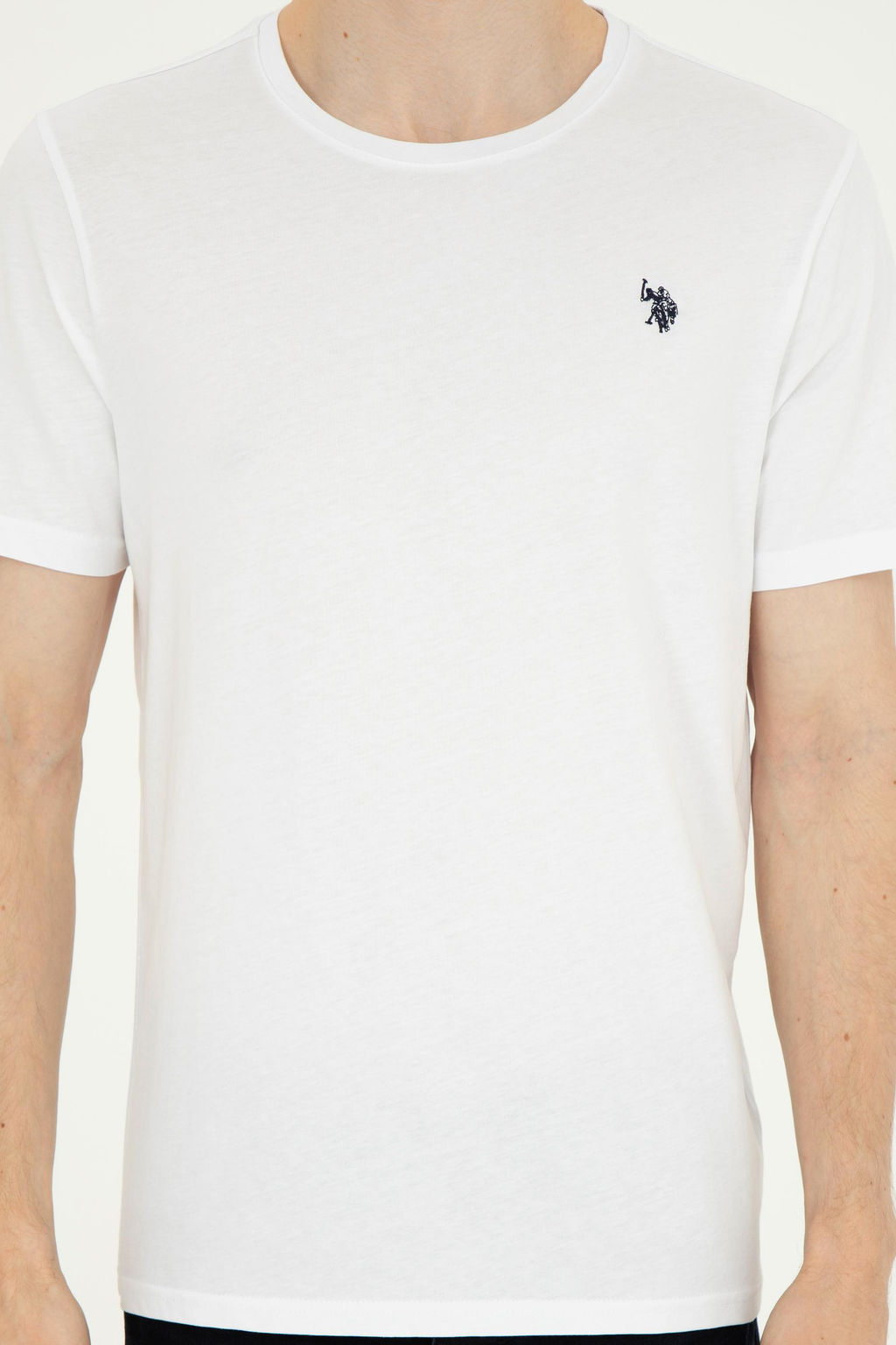 Мужская белая базовая футболка - U.s. polo assn фото 6
