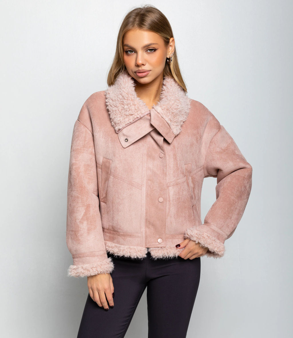 Дублёнка #КТ7580 (1), пудровый