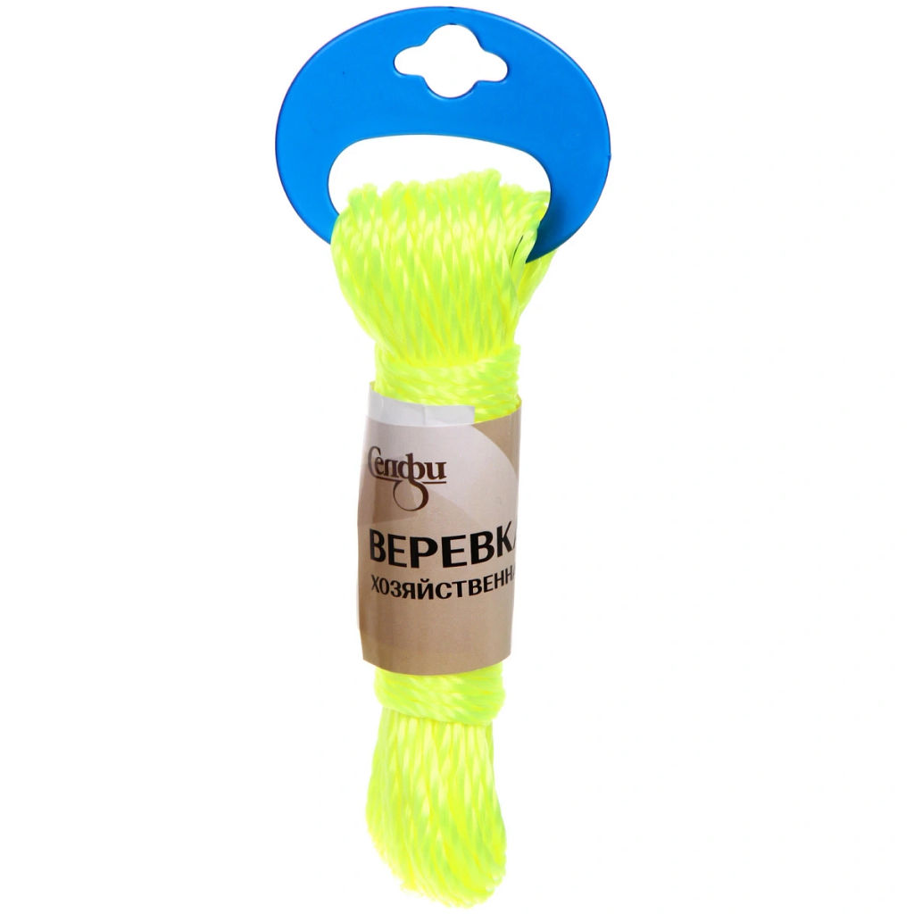 Цена за 12 шт. Веревка хозяйственная Селфи, 3 мм, 15 м, микс