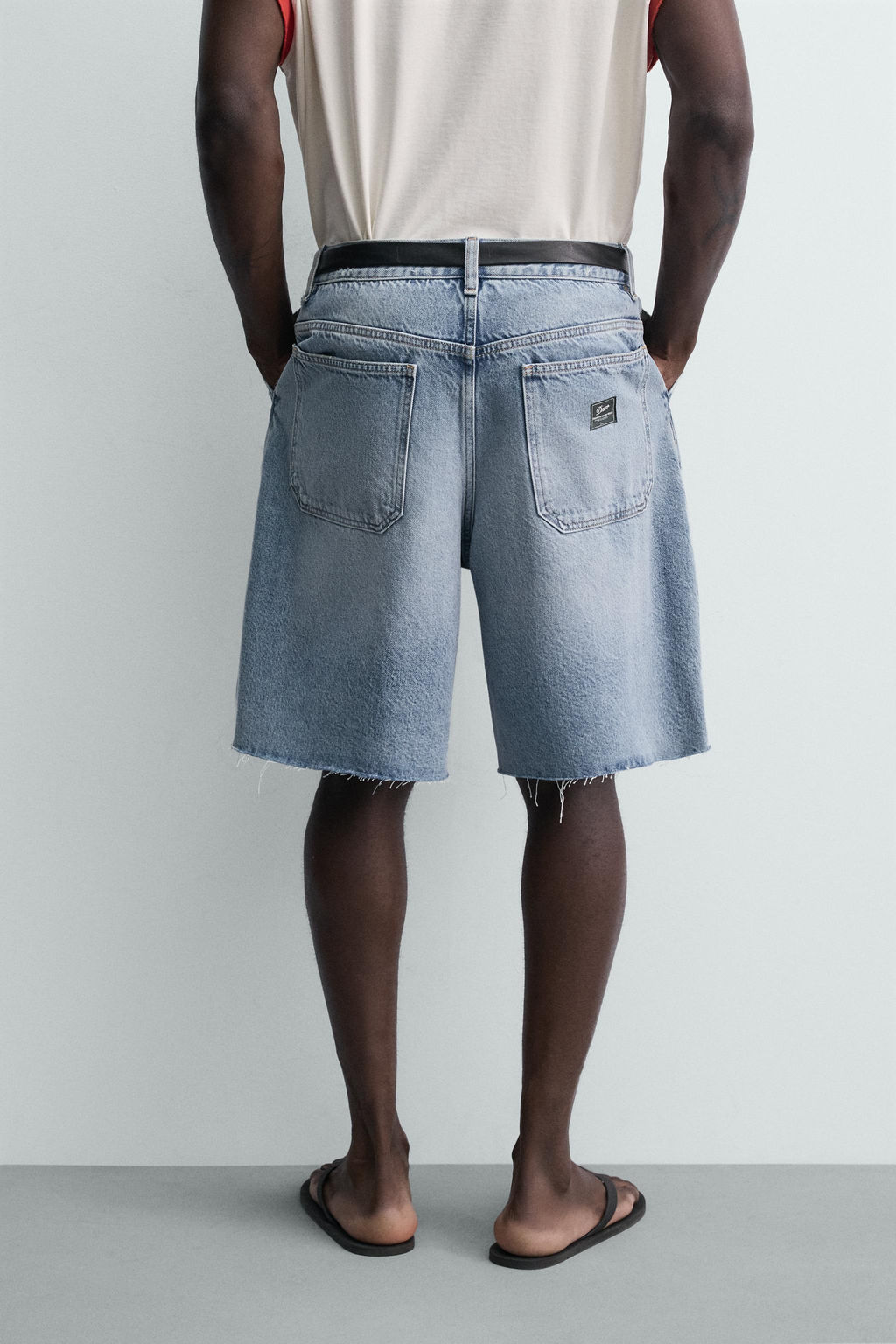 BERMUDA CHINO DENIM RELAXED FIT / Azul - Zara фото 3