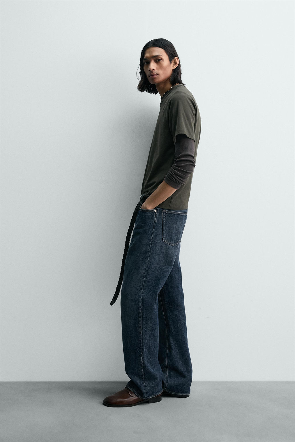 CAMISETA RANGL?N LIGHTWEIGHT / Khaki oscuro - Zara фото 4