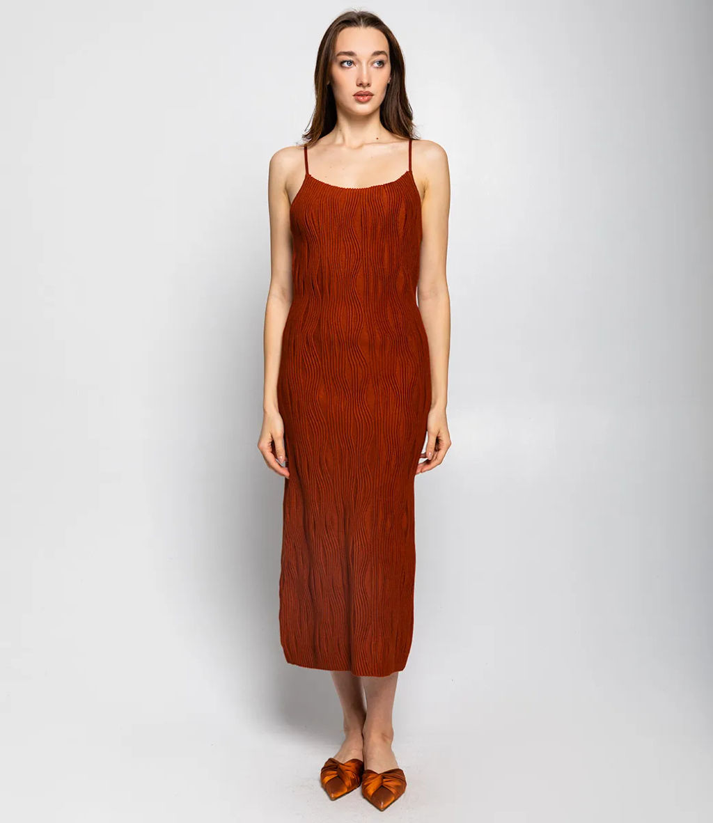 Платье #КТ80563, терракотовый