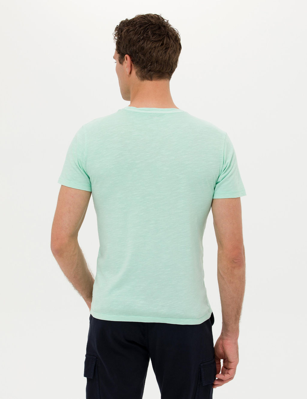 YESIL Slim Fit Bisiklet Yaka T-Shirt