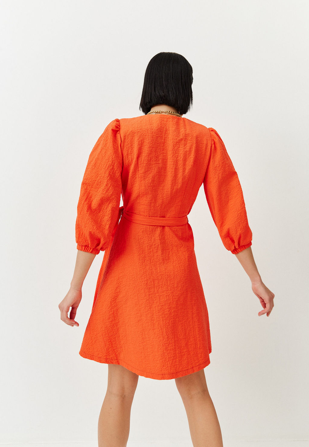 Платье на запах из жатого хлопка - TO BE ONE фото 9