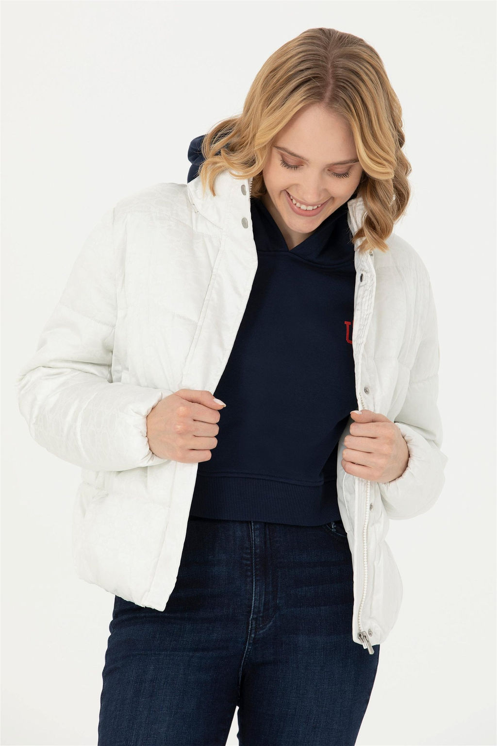 Женское пальто цвета экрю - U.s. polo assn фото 3