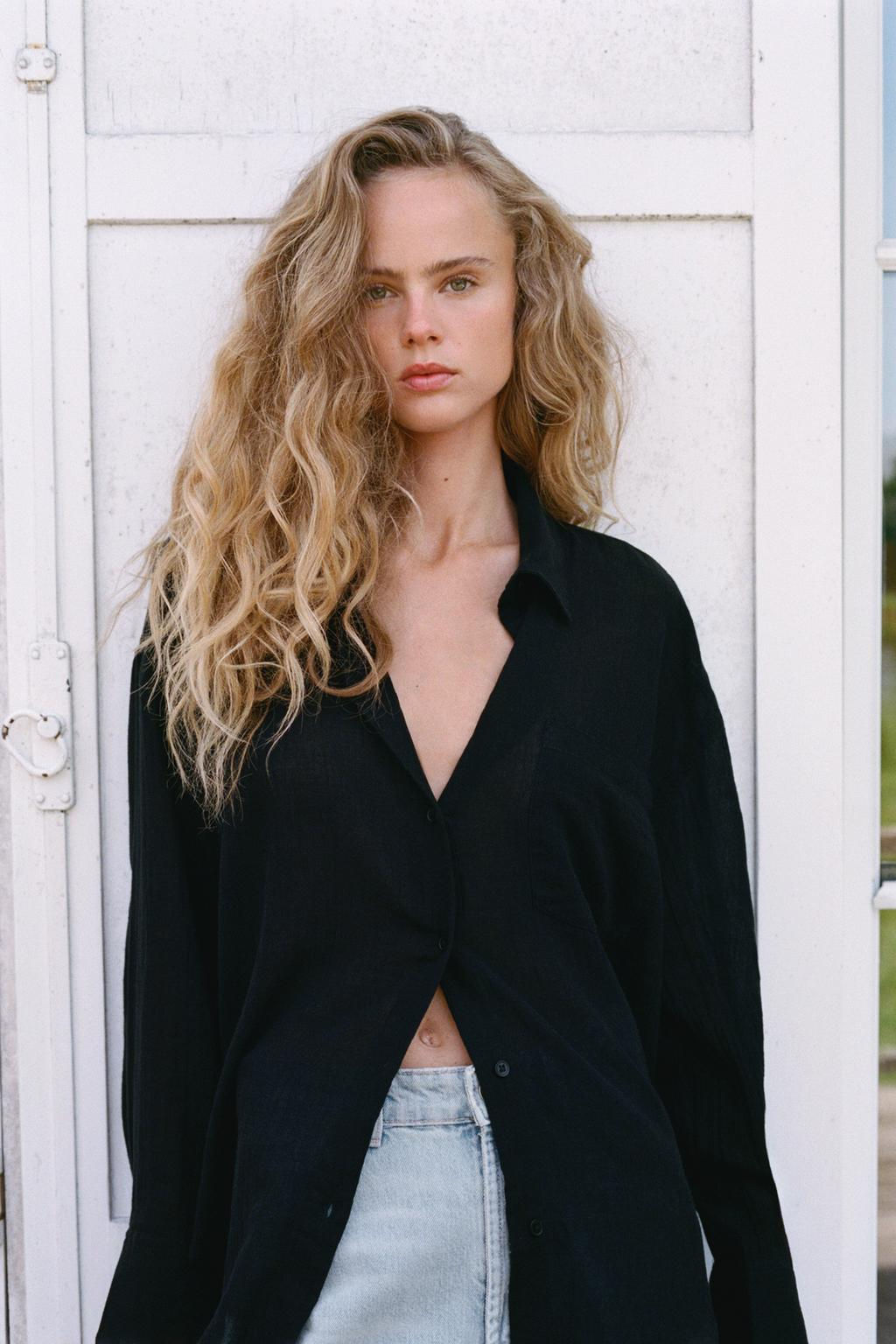 OVERSIZE GAUZE SHIRT - Zara фото 23