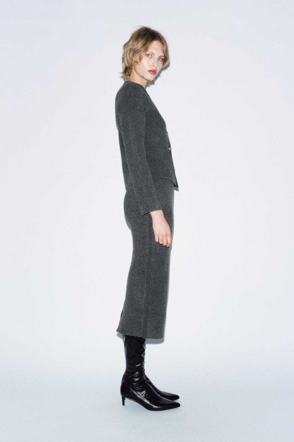 PLAIN KNIT CARDIGAN - Zara фото 3