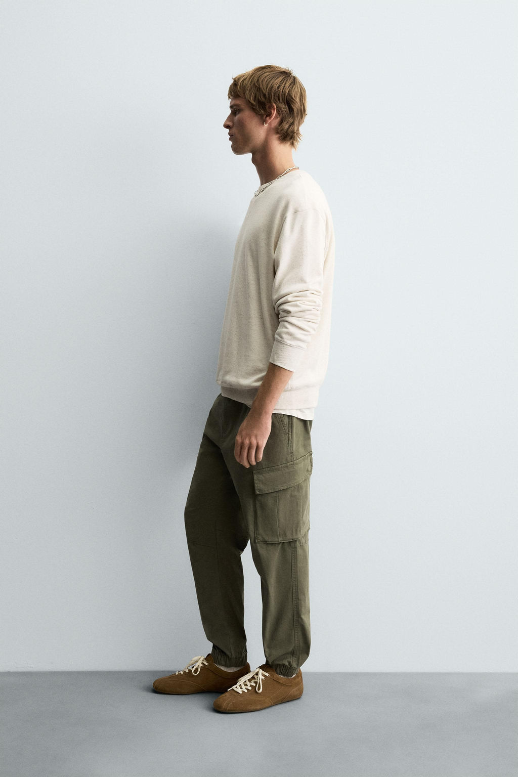 SLIM FIT CARGO TROUSERS - Zara фото 22