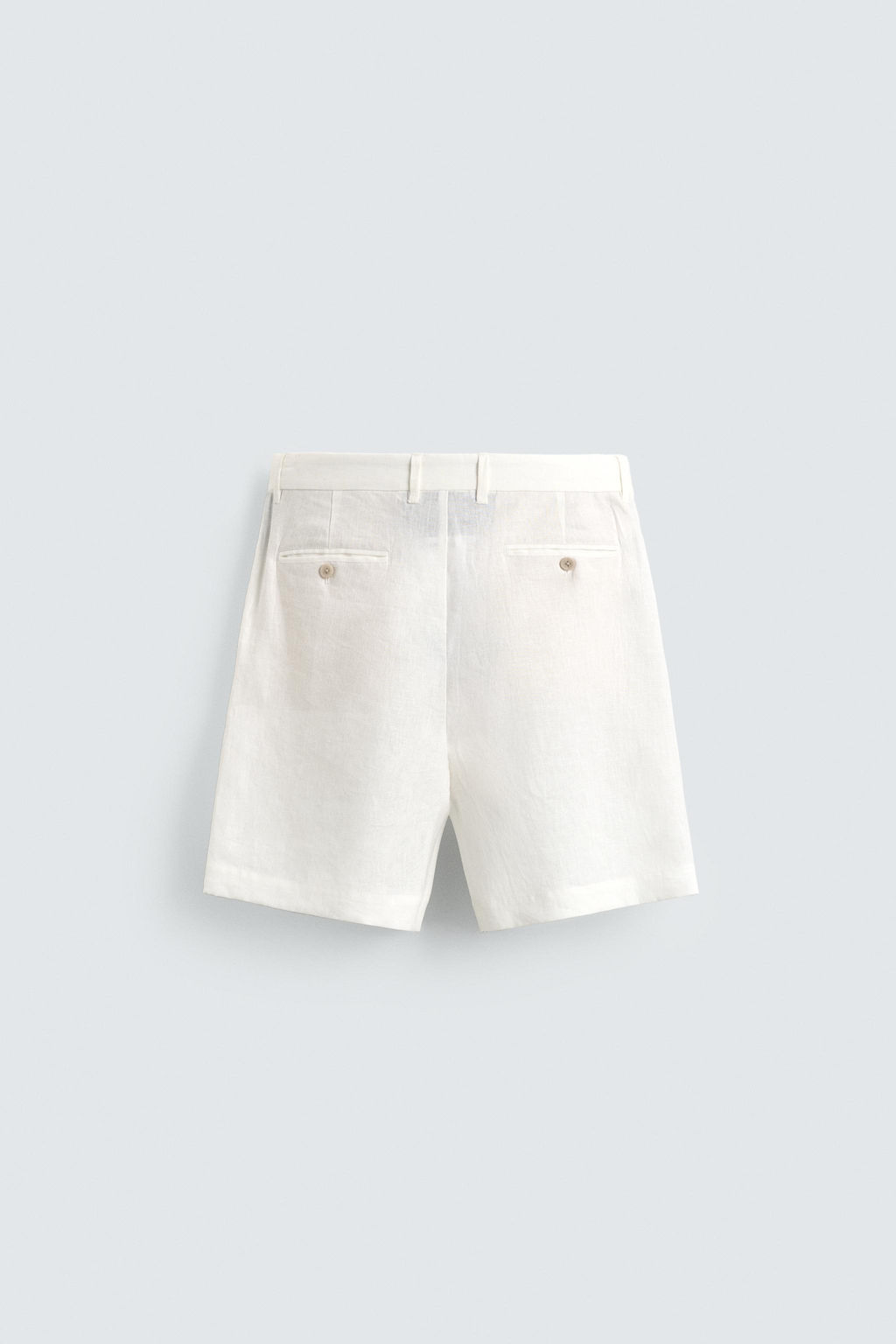 BERMUDA REGULAR FIT 100% LINO / Blanco