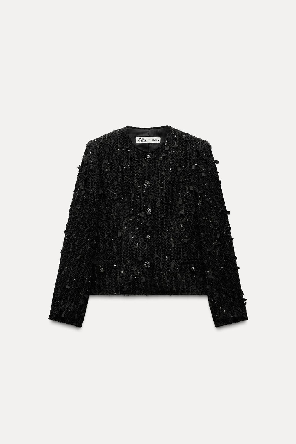 TEXTURED SEQUIN JACKET ZW COLLECTION - Zara фото 6