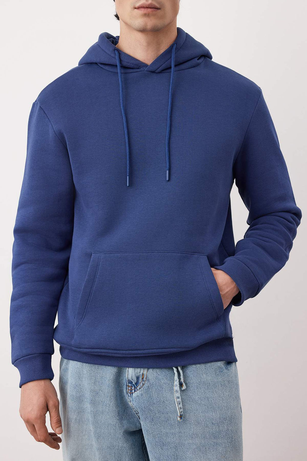 TRENDYOL MAN Vizon Basic Regular/Normal Kesim Kapusonlu Ici Polarl? Kanguru Cepli Sweatshirt TMNAW20SW0163 - Trendyolmilla фото 26