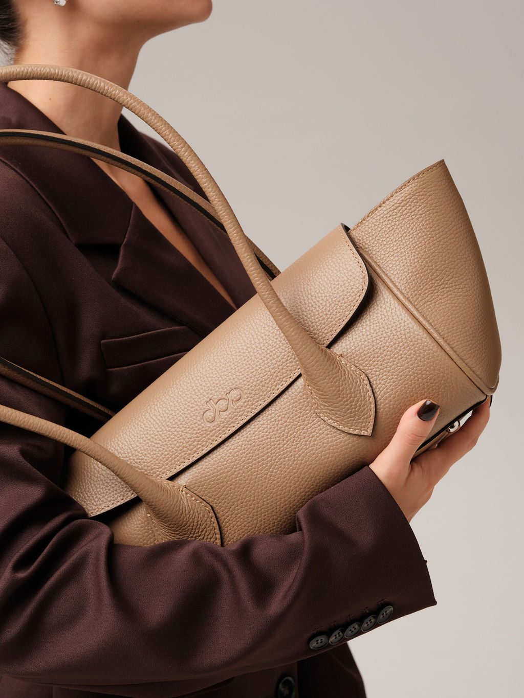 Кожаная сумка Viki DBR 31341 капучино  фото 2