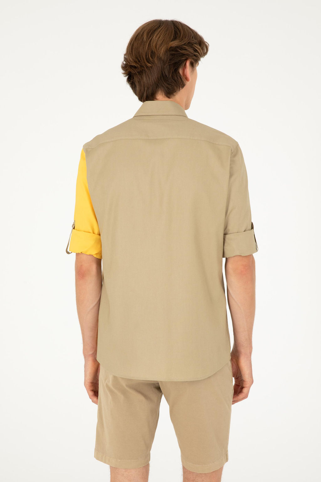 Мужская рубашка цвета хаки с длинным рукавом Неожиданная скидка в корзине - U.s. polo assn фото 5