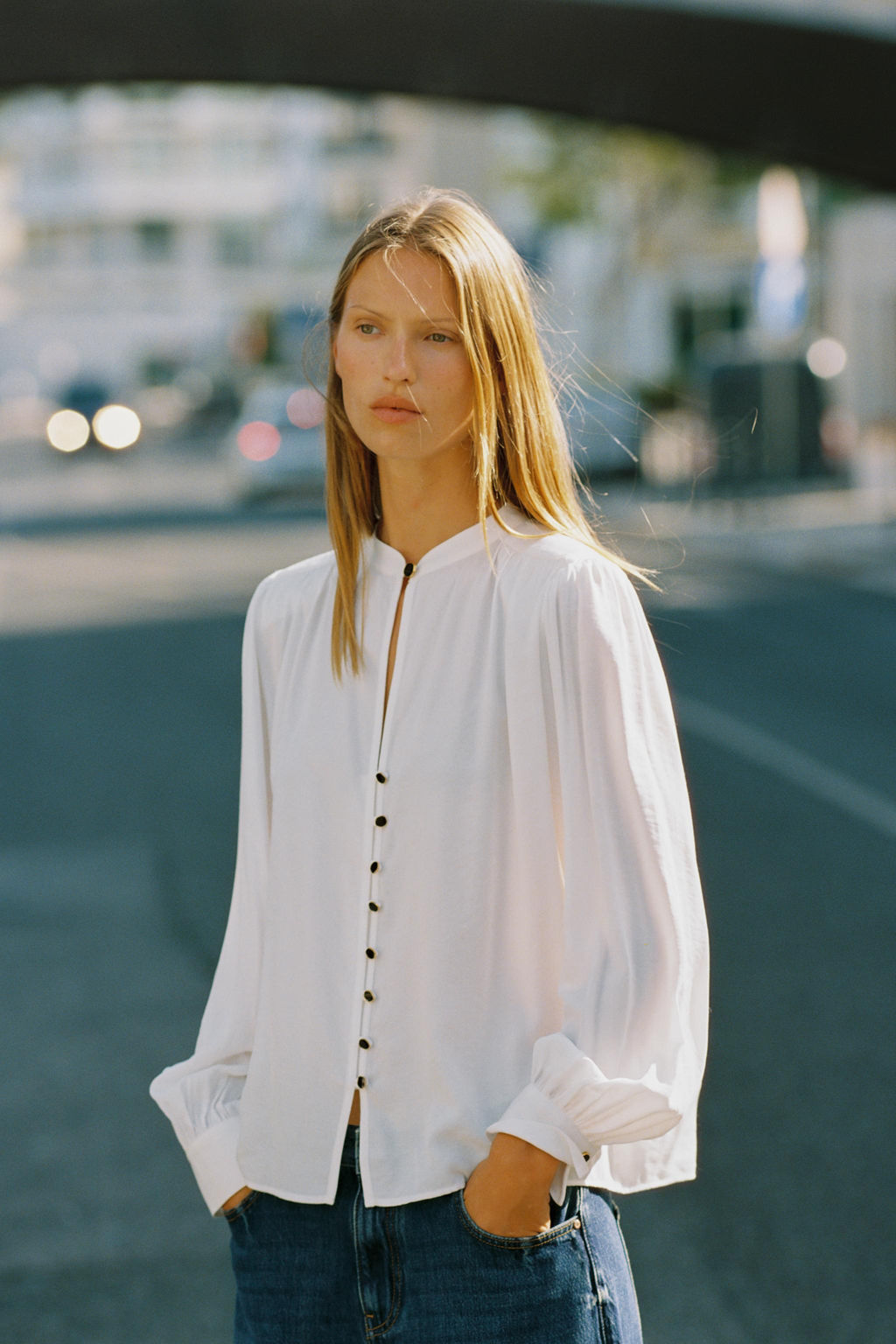 SHIRT WITH SHOULDER PADS - Zara фото 5