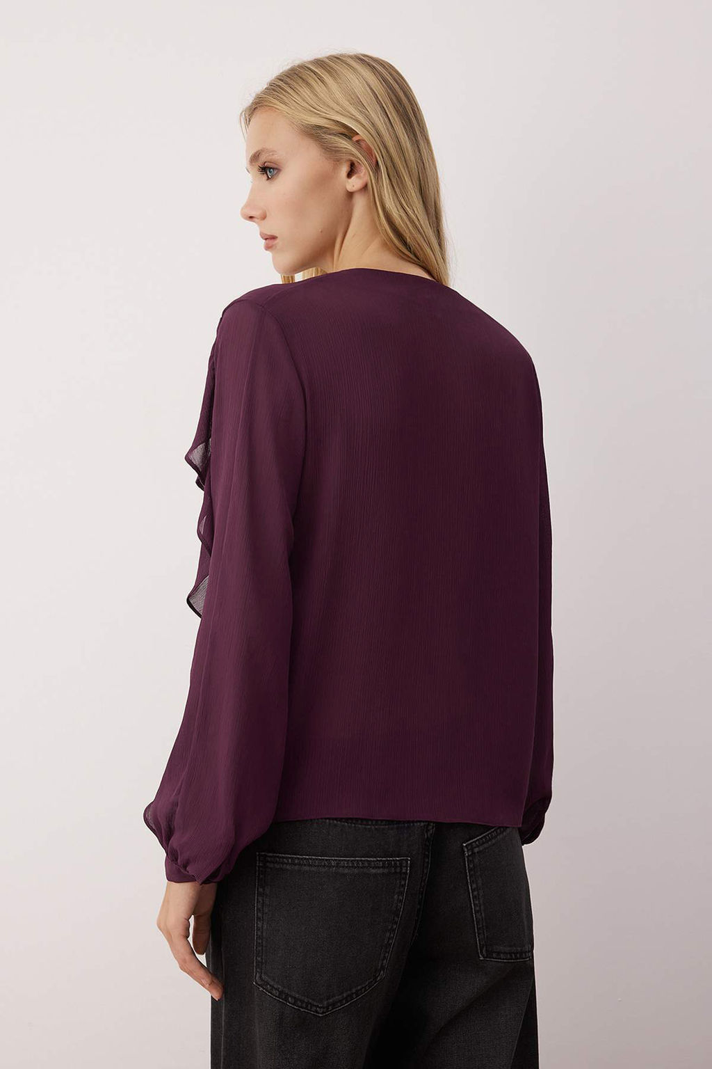 Bordo Volanl? Bohem Gomlek TWOAW26GO00045 - Trendyolmilla фото 8