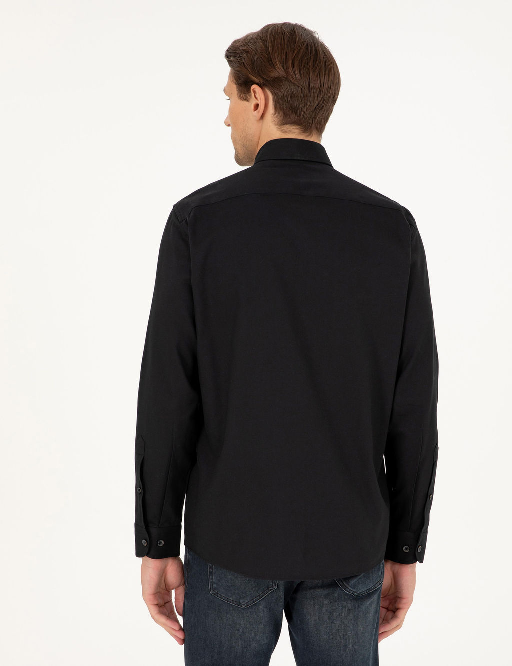 Siyah Regular Fit Uzun Kollu G_mlek - Pierre cardin фото 5