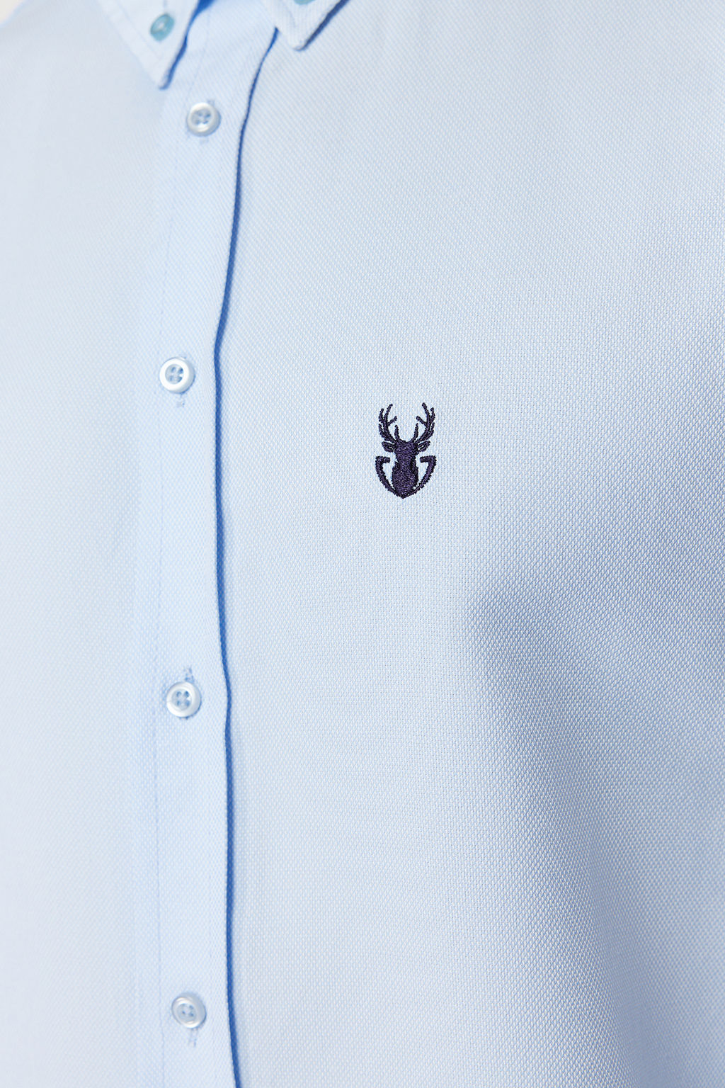 TRENDYOL MAN Lacivert Slim Fit Nak?sl? Kolay Utulenebilir Smart Gomlek TMNSS24GO00062 - Trendyolmilla фото 8