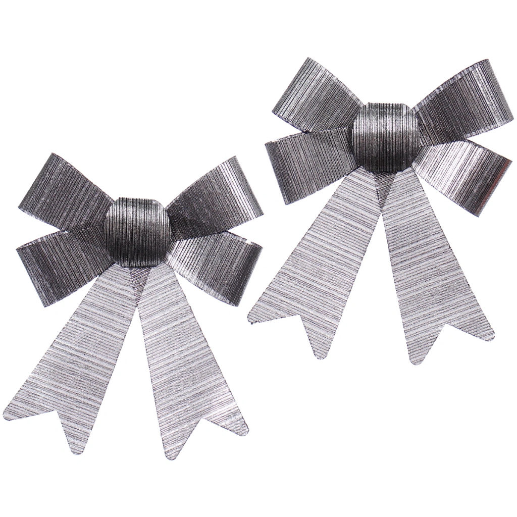 Цена за 2 шт. Бант на ёлку "Элегант" 13*18 см (набор 2 шт), Черная ночь