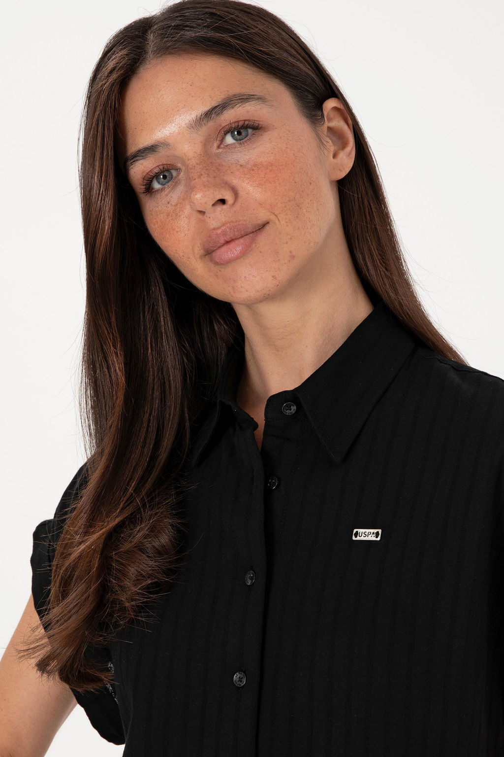 Kad_n Siyah _izgili K_sa Kollu G_mlek Sepette S_rpriz _ndirim - U.s. polo assn фото 2