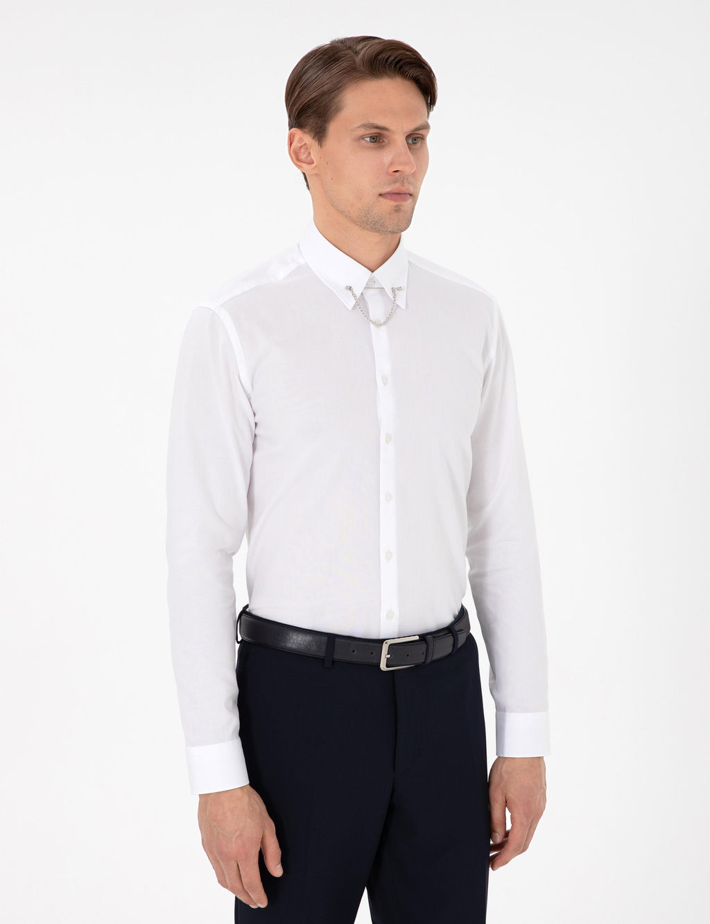 Beyaz Slim Fit Smokin G_mlek