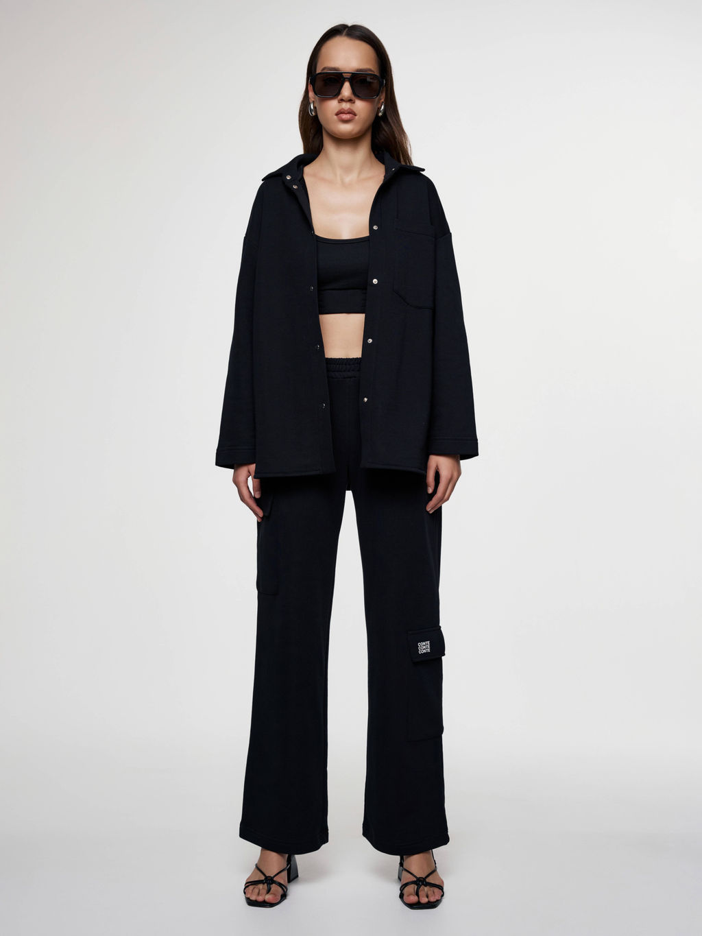 CONTE Брюки из футера с накладными карманами LBK 2584 black