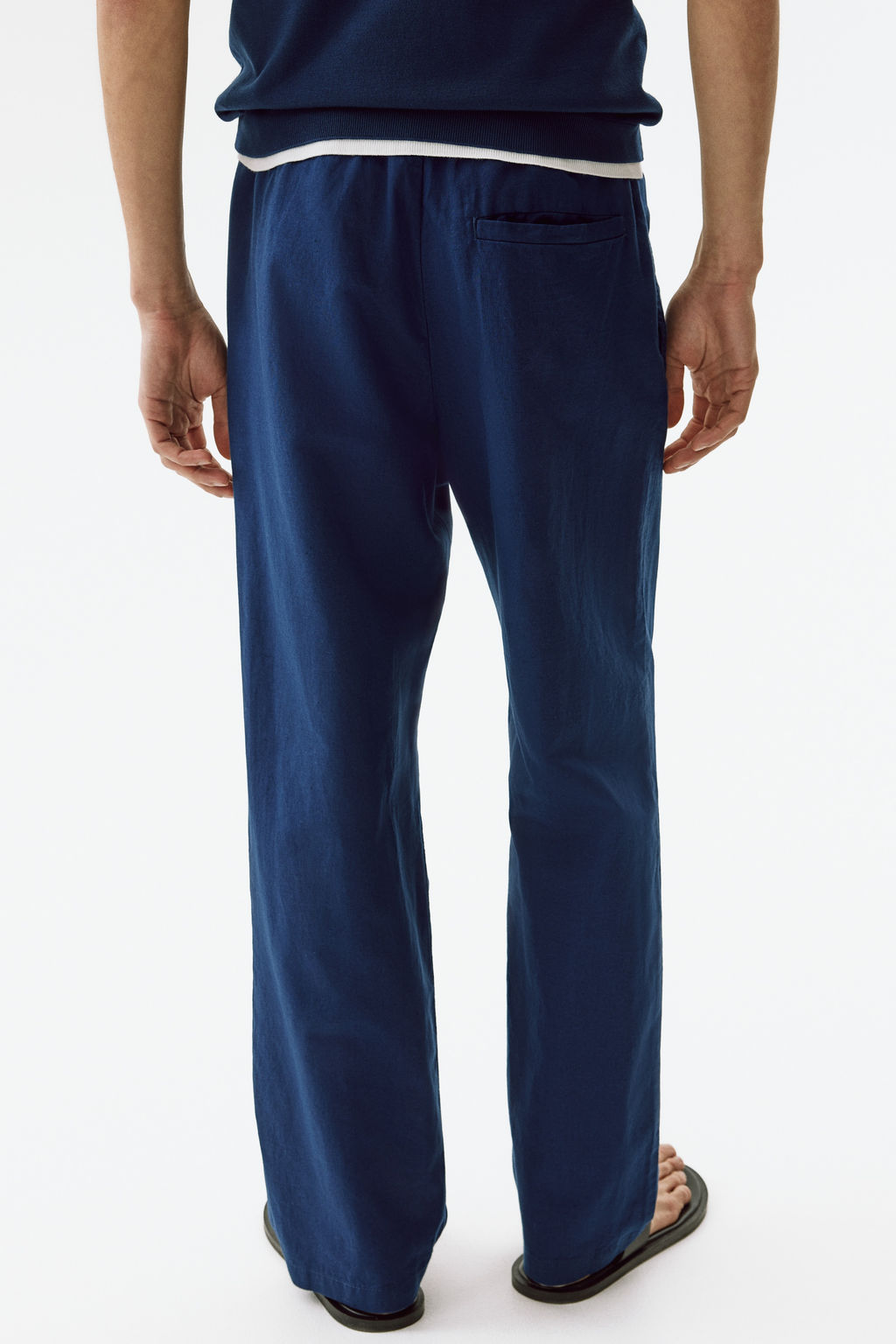 Pantal?n en mezcla de lino Regular Fit - H&m фото 8