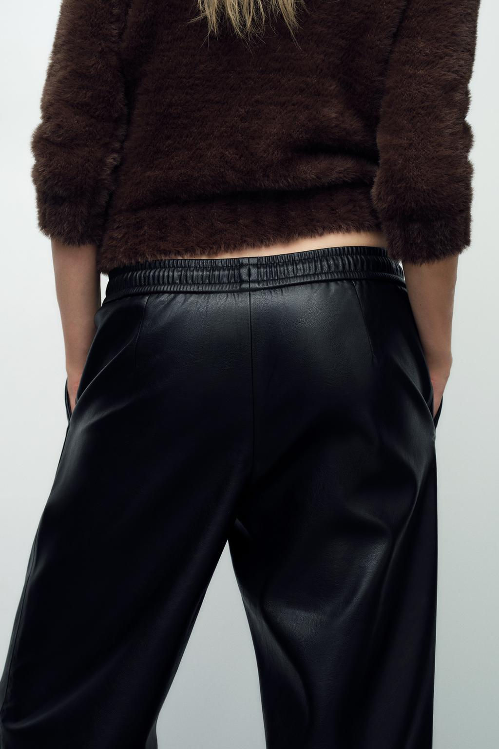 FAUX LEATHER TROUSERS - Zara фото 4