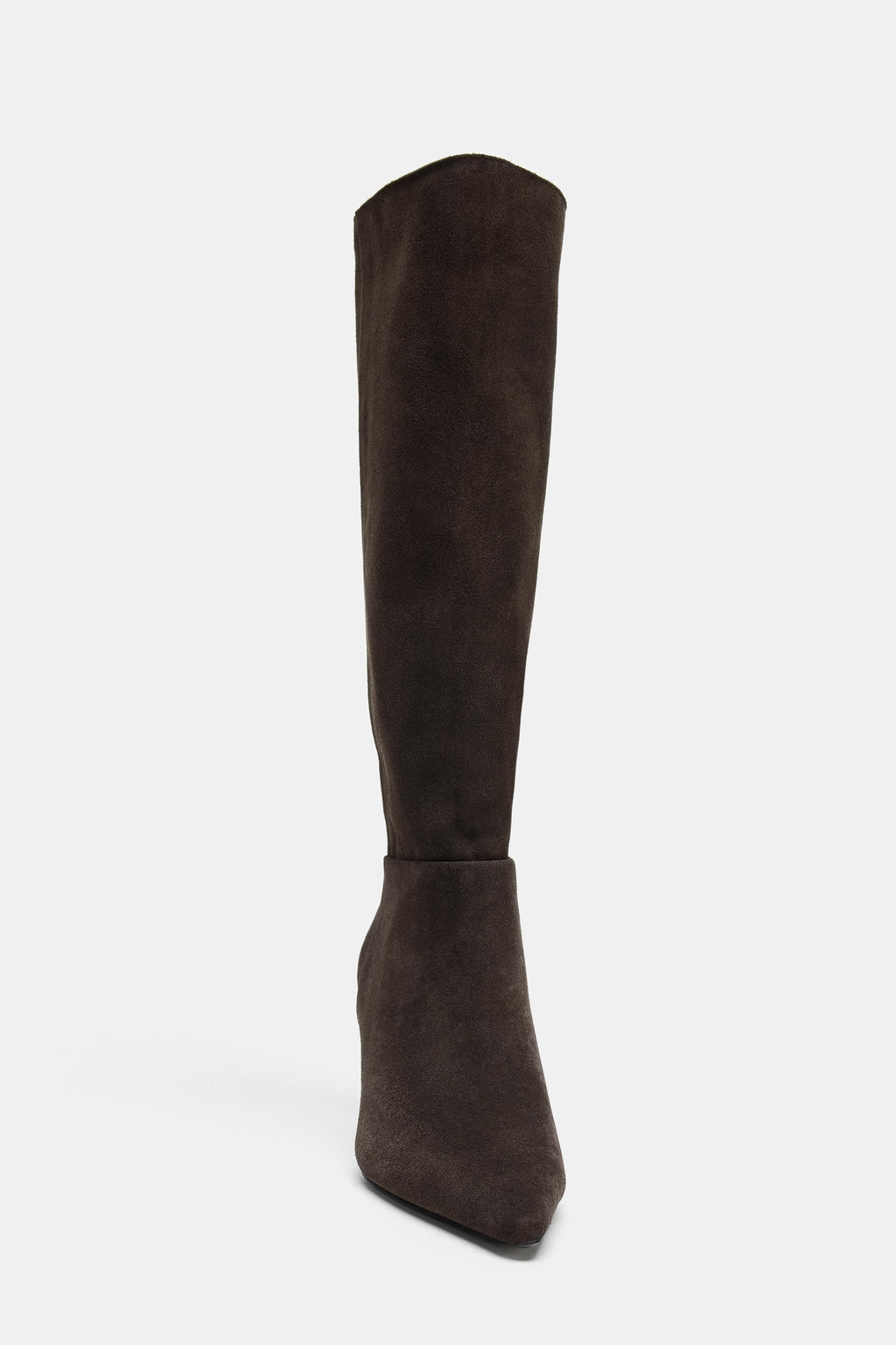 SPLIT SUEDE HEELED BOOTS - Zara фото 11