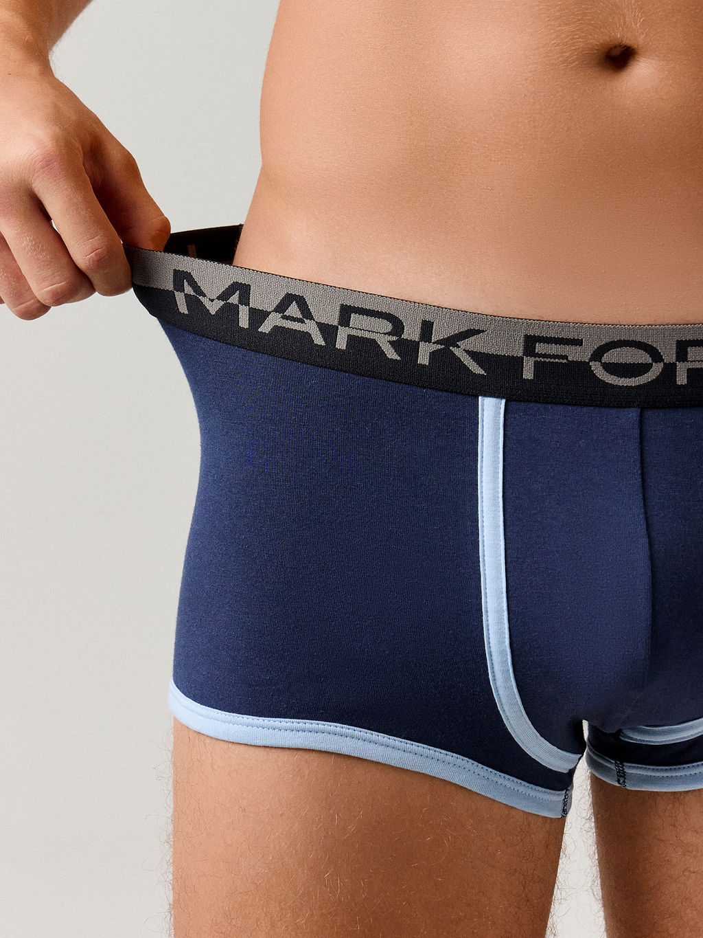 Цена за 2 штуки! Трусы боксеры мужские синие - Mark formelle фото 4