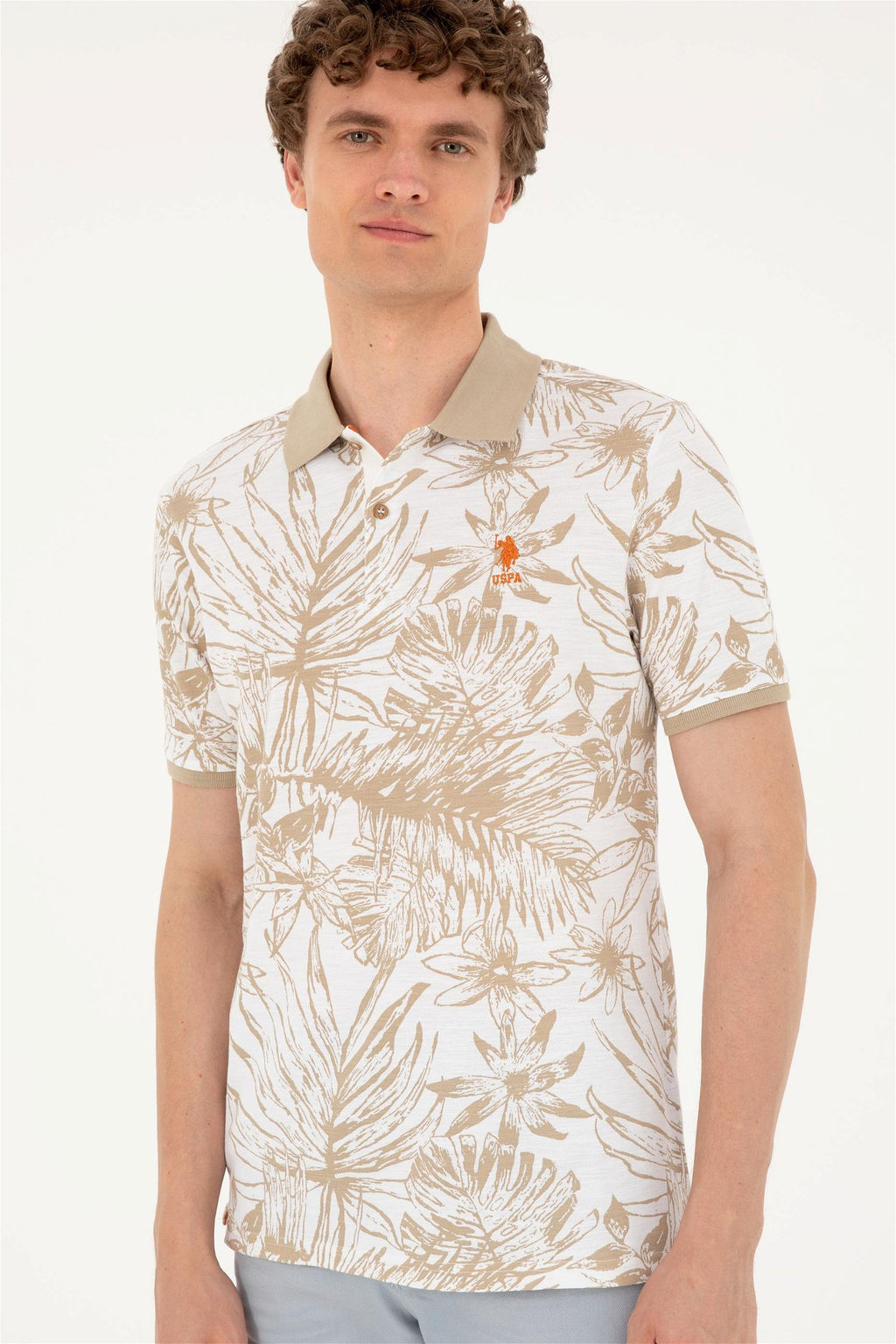 U. S. Polo Assn / Мужская футболка светло-хаки - U.s. polo assn фото 3