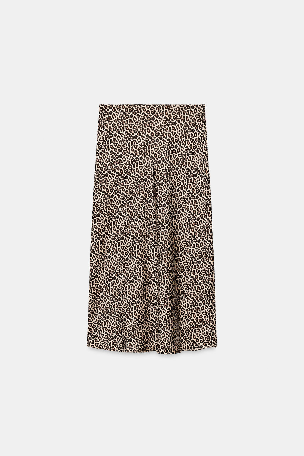 FALDA MIDI SATINADA / Leopardo / Tostado - Zara фото 5