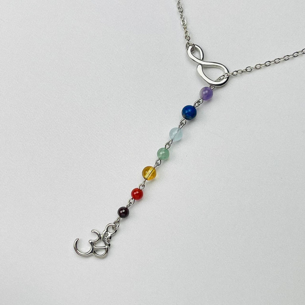 Колье на цепочке "7 чакр" с Самоцветами