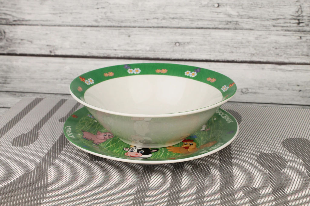 Набор Домашние животные 3пред (тарелка 19см, миска 18см, кружка 240мл) в под. уп. арт. MFK04005 /МФК/  фото 6