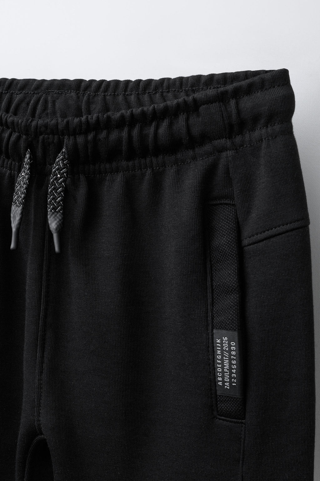 PANTAL?N FELPA INTERLOCK COMBINADO PIQU? / Negro - Zara фото 3