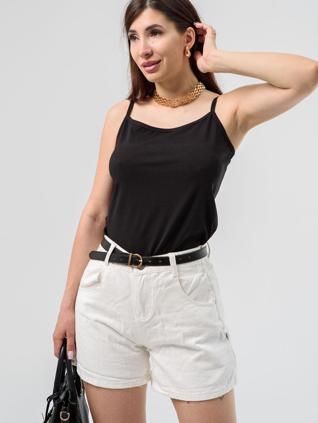 94% ХЛОПОК + 6% ЛАЙКРА Майка женская - Оптима фото 4