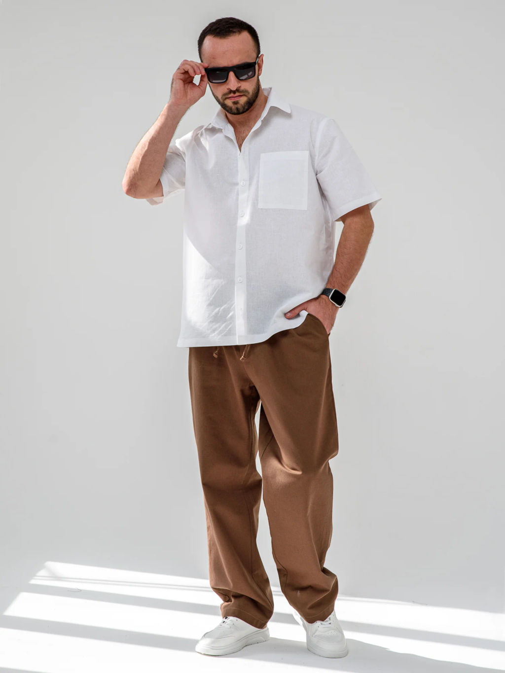 Хлопок 70% Лён 30%, Рубашка Сорочка  Лён - Оптима фото 5