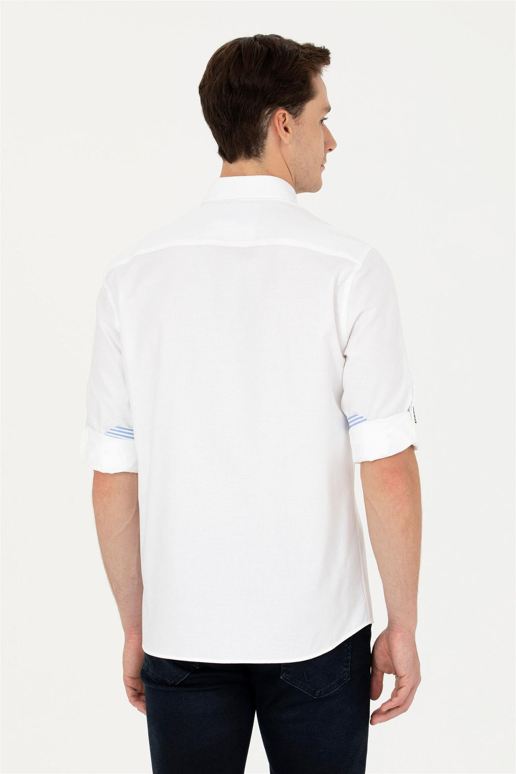U. S. Polo Assn Мужская белая рубашка с длинным рукавом - U.s. polo assn фото 5